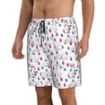 thumbnail image 1 of Uemuo Rabbit Eating Pattern Men's Swim Trunks Hawaiian Beach Bathing Suit Swimsuits Beach Quick-Dry Shorts with Pockets-X-Large, 1 of 9