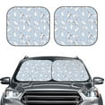 thumbnail image 1 of Uemuo Rabbit Is Eating Carrots Printed 2 PCS Car Windshield Sun Shade, Auto Sun Heat and UV Rays Blocker, Foldable Automotive Front Window Sunshade Protector, 1 of 7