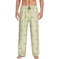 thumbnail image 1 of Uemuo Rabbit With Tie Pattern Men's Wide Leg Palazzo Lounge Pants with Pockets Light Weight Loose Comfy Casual Pajama Pants-, 1 of 9