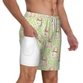 thumbnail image 1 of Uemuo Rabbit With Tie Pattern Mens Swim Trunks Quick Dry Board Shorts with Mesh Lining, Stretch Beach Shorts Quick Dry No-Chafing Board Shorts-3X-Large, 1 of 9