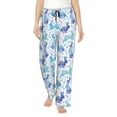 thumbnail image 1 of Uemuo Rabbit2 Pattern Women's Wide Leg Palazzo Lounge Pants with Pockets Light Weight Loose Comfy Casual Pajama Pants-Small, 1 of 9
