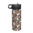 thumbnail image 1 of Uemuo Rabbits on Floral Print 18oz Sports Insulated Kettle, Water Bottle, Outdoor Sports Bottle, Insulated Hydration Bottle with Handle & Flip Straw, 1 of 8