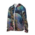 thumbnail image 1 of Uemuo Rainbow Astronaut Space Landscape Pattern Women's Full Zip UPF 50+ Sun Protection Hoodie Jacket Long Sleeve Sun Shirt Hiking Outdoor Performance with Pockets-X-Large, 1 of 9