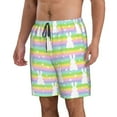 thumbnail image 1 of Uemuo Rainbow Rabbit Pattern Men's Swim Trunks Hawaiian Beach Bathing Suit Swimsuits Beach Quick-Dry Shorts with Pockets-XX-Large, 1 of 9