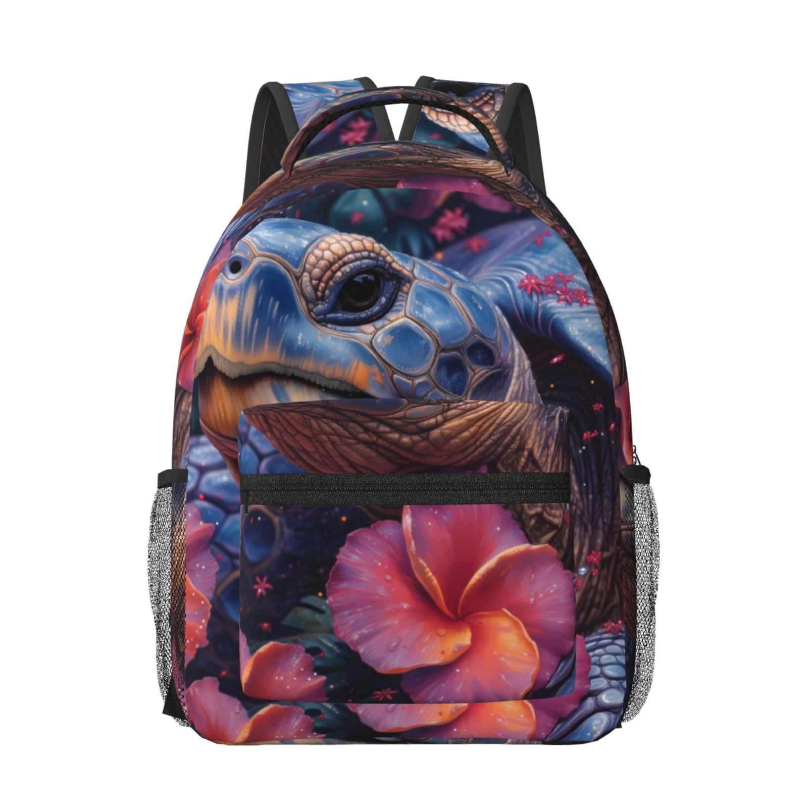 Uemuo Realistic Flower Turtle Printed Student Durable Water-resistant ...