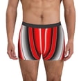 thumbnail image 1 of Uemuo Red Black and White Serape Blanket Stripes Pattern Men's Boxer Briefs,Trunk Anti-Chafing,Comfortable, Durable, and Stylish Underwear-Small, 1 of 5