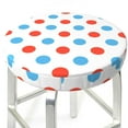 thumbnail image 1 of Uemuo Red Blue Polka Dots Pattern Round Bar Stool Seat Covers Washable Stool Cushion Slipcover Elastic Bar Chair Covers-14 inch, 1 of 7