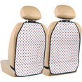 thumbnail image 1 of Uemuo Red Blue Polka Dots Printed Car Back Seat Protector,2 Pcs Backseat Car Organizer, Kick Mats Back Seat Protector , Back Seat Organizer for Kids, 1 of 8