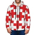 thumbnail image 1 of Uemuo Red Cross 1 for Men's Fashion Full-zip Hoodies & Sweatshirts with Kangaroo Pocket, Zip-up Hooded Sweatshirt, Moisture Wicking & Breathable-XX-Large, 1 of 5