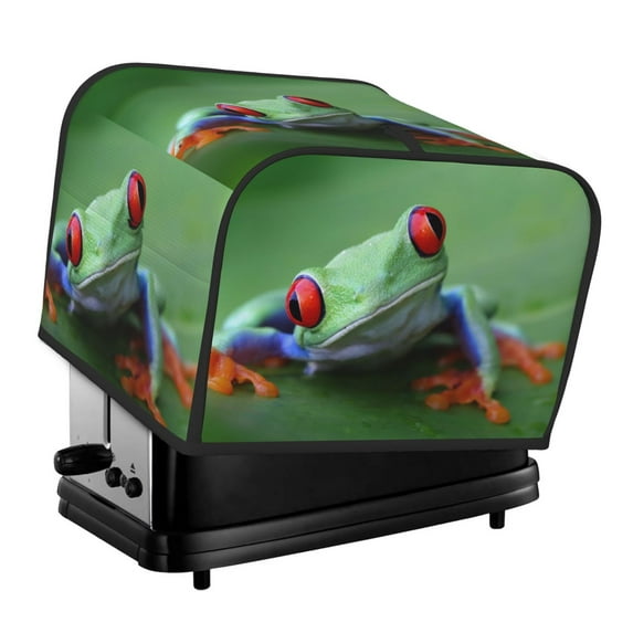 Uemuo Red-Eyed Tree Frog-1 Print Toaster Cover 4 Slice, Small Kitchen Appliance Covers, Toaster Oven Cover with Loop, Bread Machine Cover Dust Cover Protection
