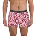 thumbnail image 1 of Uemuo Red Flowers Pattern Men's Boxer Briefs,Trunk Anti-Chafing,Comfortable, Durable, and Stylish Underwear-Small, 1 of 9