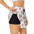 thumbnail image 1 of Uemuo Red Fox Pattern Women's Athletic Shorts High Waisted Running Shorts with Liner Pockets Gym Elastic Workout Shorts-X-Large, 1 of 9