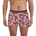 thumbnail image 1 of Uemuo Red Hawthorn Pattern Men's Boxer Briefs,Trunk Anti-Chafing,Comfortable, Durable, and Stylish Underwear-Medium, 1 of 9