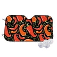 thumbnail image 1 of Uemuo Red Hot Chili Pattern Accordion Car Windshield Sun Shade, Foldable Reflective Sun Visor for Car, Reflector Windshield Sunshade-Medium, 1 of 7
