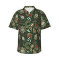 thumbnail image 1 of Uemuo Red Leaves Printed Regular Fit Short Sleeve Casual Hawaiian Shirt for Men,Aloha shirt,Tropical shirt,Floral print shirt,Vacation Beach shirt-XX-Large, 1 of 9
