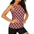 thumbnail image 1 of Uemuo Red Moroccan Pattern Workout Tank Tops for Women Breathable Moisture-wicking tank top Sleeveless Running Loose Fit Yoga Tops Active Shirts Sports Gym Exercise, 1 of 9