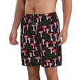 thumbnail image 1 of Uemuo Red Mushrooms Pattern Men's Swim Trunks Hawaiian Beach Bathing Suit Swimsuits Beach Quick-Dry Shorts with Pockets-Small, 1 of 9