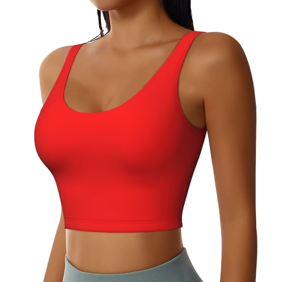Uemuo Red Pattern Women's Sports Bra - High Impact Support, Breathable, and Comfortable Athletic Bra for Running, Yoga, and Workouts