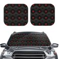 thumbnail image 1 of Uemuo Red Poker Printed 2 PCS Car Windshield Sun Shade, Auto Sun Heat and UV Rays Blocker, Foldable Automotive Front Window Sunshade Protector, 1 of 7