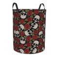 thumbnail image 1 of Uemuo Red Rose Skull Pattern Circular Laundry Hamper Basket with handles,Collapsible laundry basket,Large capacity laundry hamper,Laundry Organizer-Medium, 1 of 8