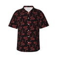 thumbnail image 1 of Uemuo Red Snake Printed Regular Fit Short Sleeve Casual Hawaiian Shirt for Men,Aloha shirt,Tropical shirt,Floral print shirt,Vacation Beach shirt-X-Large, 1 of 9