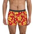 thumbnail image 1 of Uemuo Red Vintage Flowers Pattern Men's Boxer Briefs,Trunk Anti-Chafing,Comfortable, Durable, and Stylish Underwear-Small, 1 of 9