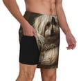 thumbnail image 1 of Uemuo Regal Dog In Royal Attire Pattern Mens Swim Trunks Quick Dry Board Shorts with Mesh Lining, Stretch Beach Shorts Quick Dry No-Chafing Board Shorts-XX-Large, 1 of 1
