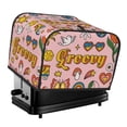 thumbnail image 1 of Uemuo Retro 70s Hippie Print Toaster Cover 4 Slice, Small Kitchen Appliance Covers, Toaster Oven Cover with Loop, Bread Machine Cover Dust Cover Protection, 1 of 7
