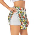 thumbnail image 1 of Uemuo Retro Bike Pattern Women's Athletic Shorts High Waisted Running Shorts with Liner Pockets Gym Elastic Workout Shorts-X-Large, 1 of 9