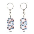 thumbnail image 1 of Uemuo Retro Butterfly Pattern Rectangular Metal Keychain - Durable, Stylish, and Personalized Key Ring for Men and Women,Engraved Keychain,Gift Slim Sturdy Keychain, 1 of 7