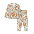thumbnail image 1 of Uemuo Retro Floral Butterfly Pattern Womens Pajama Sets,PJ Set for Women,Pajamas for Women Logo,Long Sleeve Pajama Set for Women,Soft Long Sleeve Top With Pants-Small, 1 of 9