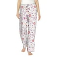 thumbnail image 1 of Uemuo Retro Floral Pattern Women's Wide Leg Palazzo Lounge Pants with Pockets Light Weight Loose Comfy Casual Pajama Pants-Small, 1 of 9