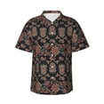 thumbnail image 1 of Uemuo Retro Floral Printed Regular Fit Short Sleeve Casual Hawaiian Shirt for Men,Aloha shirt,Tropical shirt,Floral print shirt,Vacation Beach shirt-, 1 of 9
