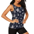 thumbnail image 1 of Uemuo Retro Flower Pattern Workout Tank Tops for Women Breathable Moisture-wicking tank top Sleeveless Running Loose Fit Yoga Tops Active Shirts Sports Gym Exercise, 1 of 9