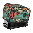 thumbnail image 1 of Uemuo Retro Pop Art Collage Print Toaster Cover 2 Slice, Small Kitchen Appliance Covers, Toaster Oven Cover with Loop, Bread Machine Cover Dust Cover Protection, 1 of 7