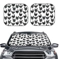 thumbnail image 1 of Uemuo Retro Rooster Printed 2 PCS Car Windshield Sun Shade, Auto Sun Heat and UV Rays Blocker, Foldable Automotive Front Window Sunshade Protector, 1 of 7