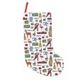 thumbnail image 1 of Uemuo Retro Style Print Christmas Stockings, 18inch Xmas Hanging Stocking Decorations for Christmas Party Family Decor, 1 of 7