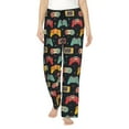 thumbnail image 1 of Uemuo Retro Video Game Pattern Women's Wide Leg Palazzo Lounge Pants with Pockets Light Weight Loose Comfy Casual Pajama Pants-X-Large, 1 of 9