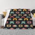 thumbnail image 1 of Uemuo Retro Video Game Printed Throw Blanket for Couch, Fluffy Fuzzy Blankets for Bed, Sofa, Cozy Flannel Faux Fur Blanket-40"x30", 1 of 6