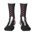 thumbnail image 1 of Uemuo Ribbon Breast Cancer Awareness Pattern Women's Crew Socks, Soft Durable Breathable Moisture-Wicking with Odor Control Cotton socks, 1 of 9