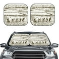 thumbnail image 1 of Uemuo Rice Harvest Printed 2 PCS Car Windshield Sun Shade, Auto Sun Heat and UV Rays Blocker, Foldable Automotive Front Window Sunshade Protector, 1 of 7