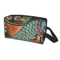thumbnail image 1 of Uemuo Rich Fish Pattern Portable Toiletry Bags with Handle, Waterproof travel Make up Bags for Women, Large Capacity Travel Cosmetic Bags, 1 of 9