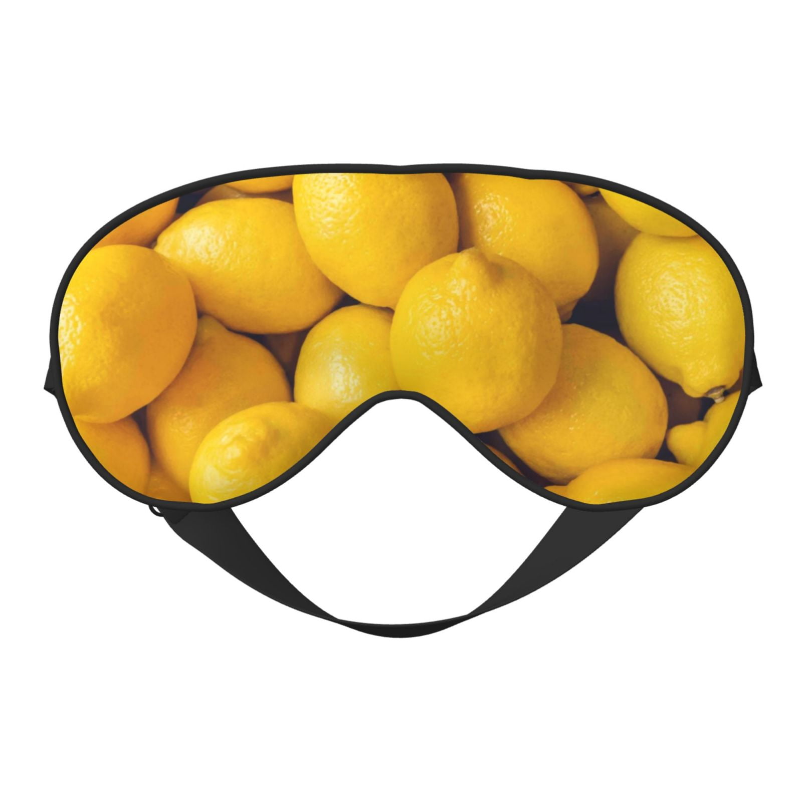 Uemuo Ripe Yellow Lemon Pattern Sleep Eye Mask Light Blocking Sleep