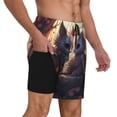 thumbnail image 1 of Uemuo Romantic Rose Animal Couple Pattern Mens Swim Trunks Quick Dry Board Shorts with Mesh Lining, Stretch Beach Shorts Quick Dry No-Chafing Board Shorts-XX-Large, 1 of 9
