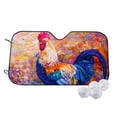 thumbnail image 1 of Uemuo Rooster Oil Painting Pattern Accordion Car Windshield Sun Shade, Foldable Reflective Sun Visor for Car, Reflector Windshield Sunshade-Small, 1 of 7