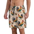 thumbnail image 1 of Uemuo Rooster Pattern Men's Swim Trunks Hawaiian Beach Bathing Suit Swimsuits Beach Quick-Dry Shorts with Pockets-3X-Large, 1 of 9
