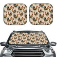 thumbnail image 1 of Uemuo Rooster Printed 2 PCS Car Windshield Sun Shade, Auto Sun Heat and UV Rays Blocker, Foldable Automotive Front Window Sunshade Protector, 1 of 7