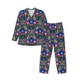 thumbnail image 1 of Uemuo Roosters 1 Pattern 2-Piece Loungewear Set - Men’s Soft Sleepwear, Cozy Winter PJs, Comfy Sleep Set-Medium, 1 of 7