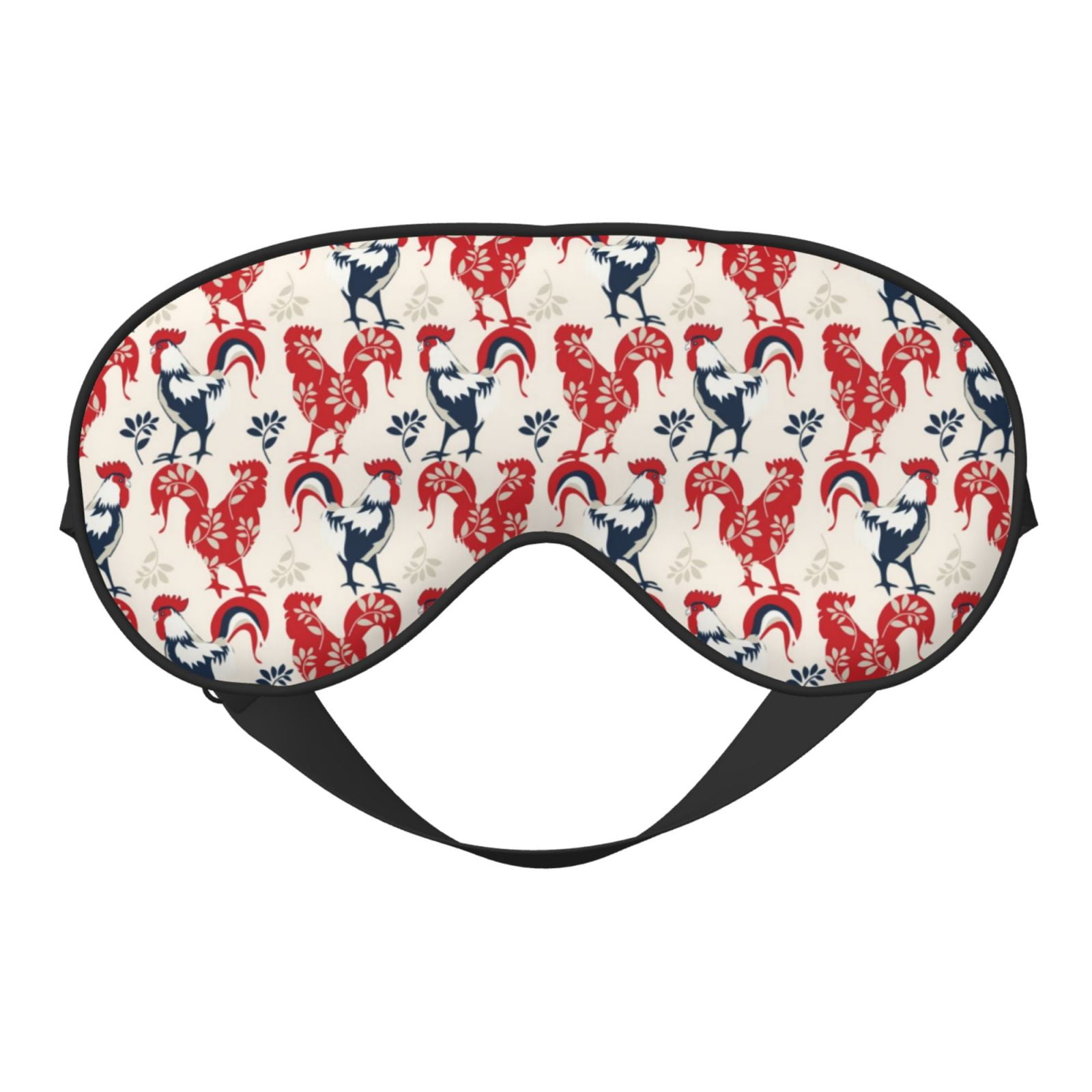 Uemuo Roosters Pattern Sleep Eye Mask Light Blocking Sleep Mask