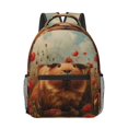 thumbnail image 1 of Uemuo Rose Cute Guinea Pig Printed Student Durable Water-resistant Backpack,Travel Backpack,Outdoor Activities Backpack, Laptop Backpack, Multi-compartment Backpack, 1 of 5